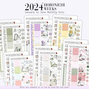 Hobonichi Weeks Boho Rainbow Kit Hobonichi Stickers Planner Sticker Kit  Rainbow Weekly Kit 