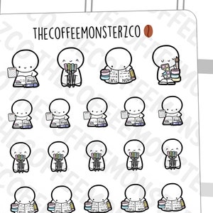 Journaling Time Emotis | Hand Drawn Planner Stickers and Bullet Journal Emoti Stickers E909