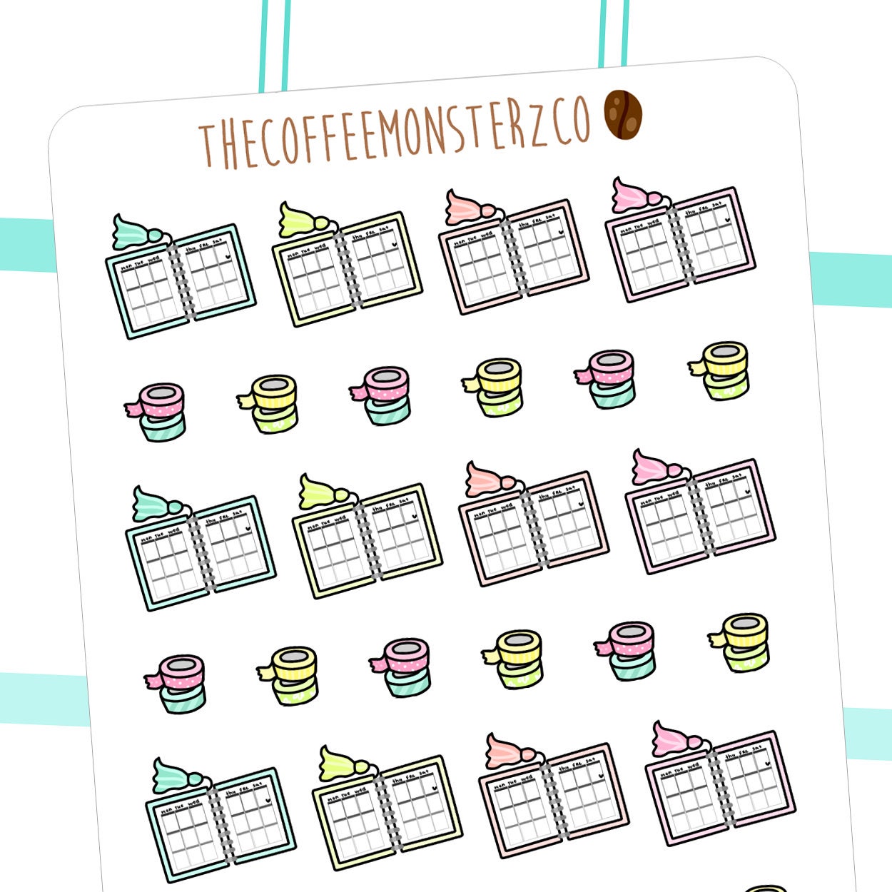 Planner girl doodles hand drawn planner stickers C021 Etsy