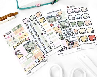 Tulip Fields Hobonichi Weeks Kit | Hand Drawn Planner Stickers and Bullet Journal Emoti Stickers