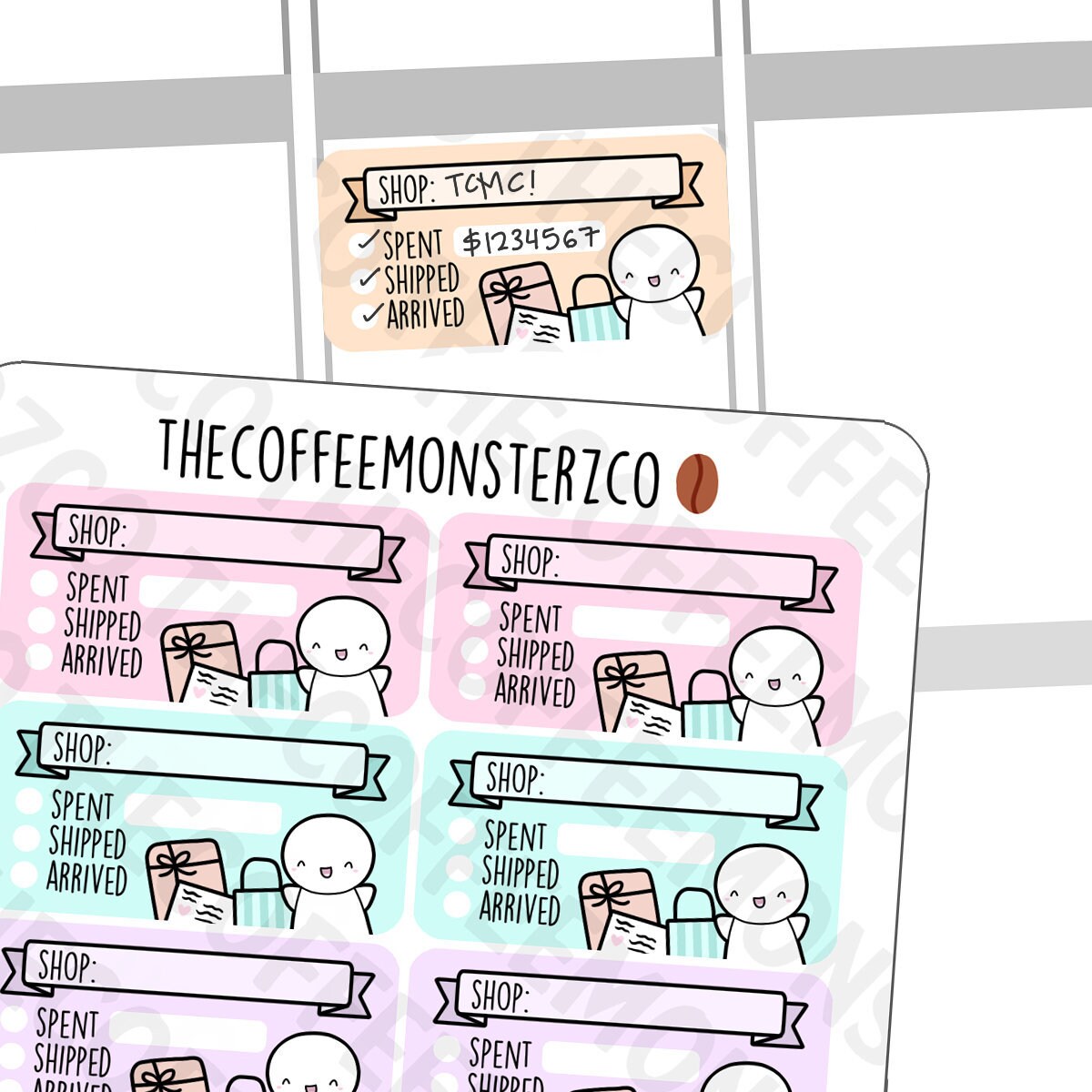 Emoti Order Trackers | Hand Drawn Planner Stickers and Bullet Journal…