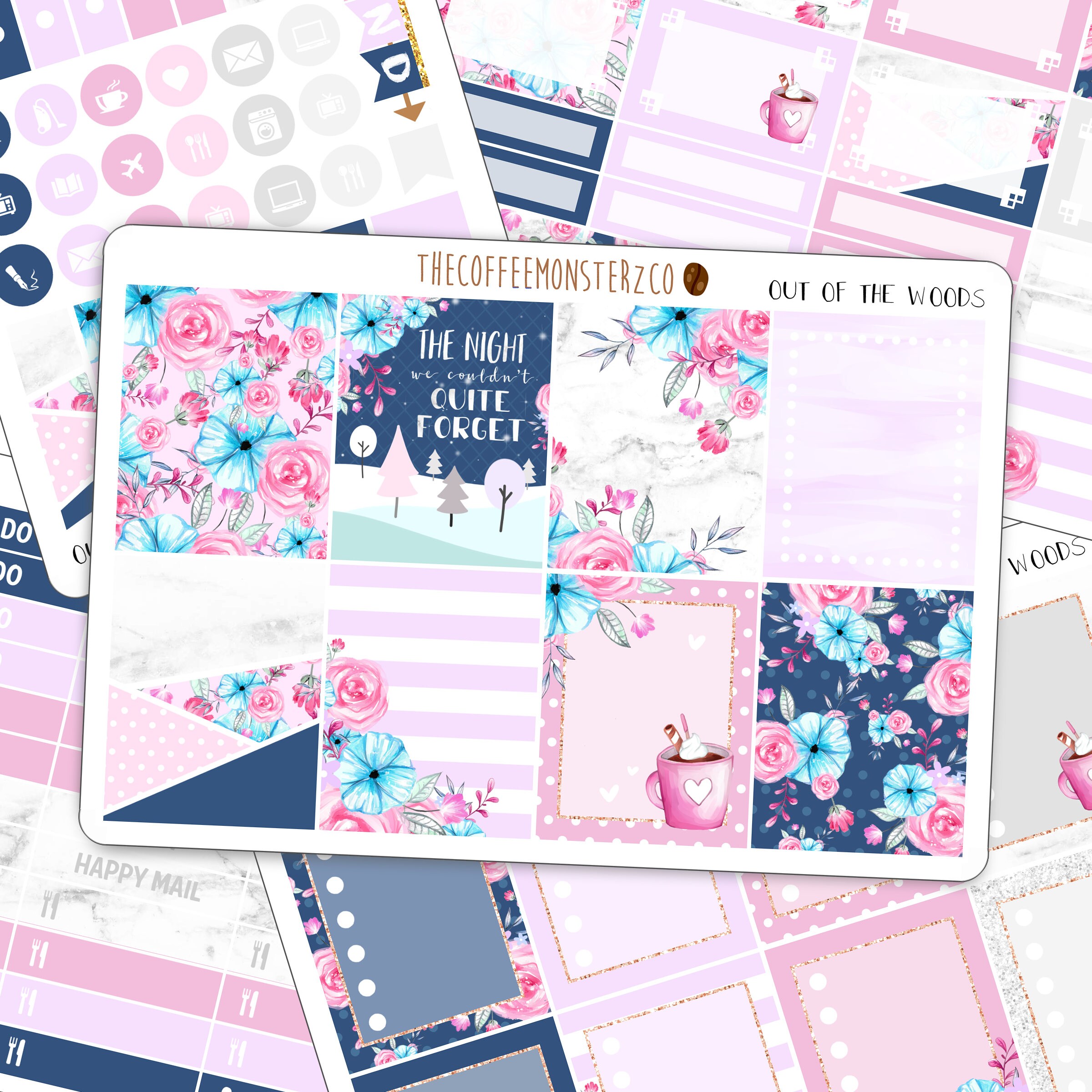 Out of the Woods Vertical Kit | Hand Drawn Planner Sticker Kit, 1.5&q…