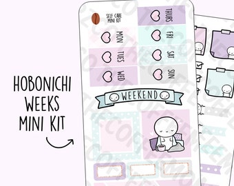 Self Care Hobonichi Weeks Kit - emoti planner sticker kit