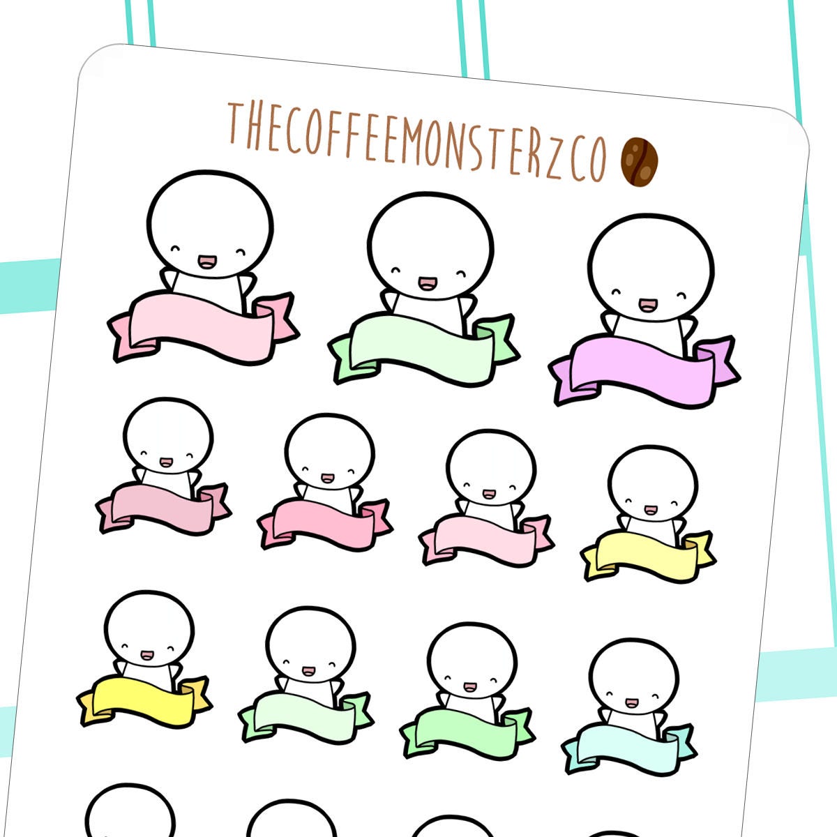 Emoti Banners | Hand Drawn Planner Stickers and Bullet Journal Emoti …