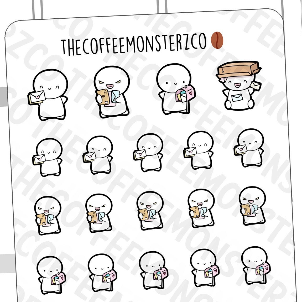 Happy Mail Emotis - | Hand Drawn Planner Stickers and Bullet Journal …