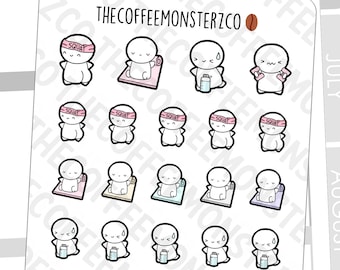 workout - | Hand Drawn Planner Stickers and Bullet Journal Emoti Stickers E022