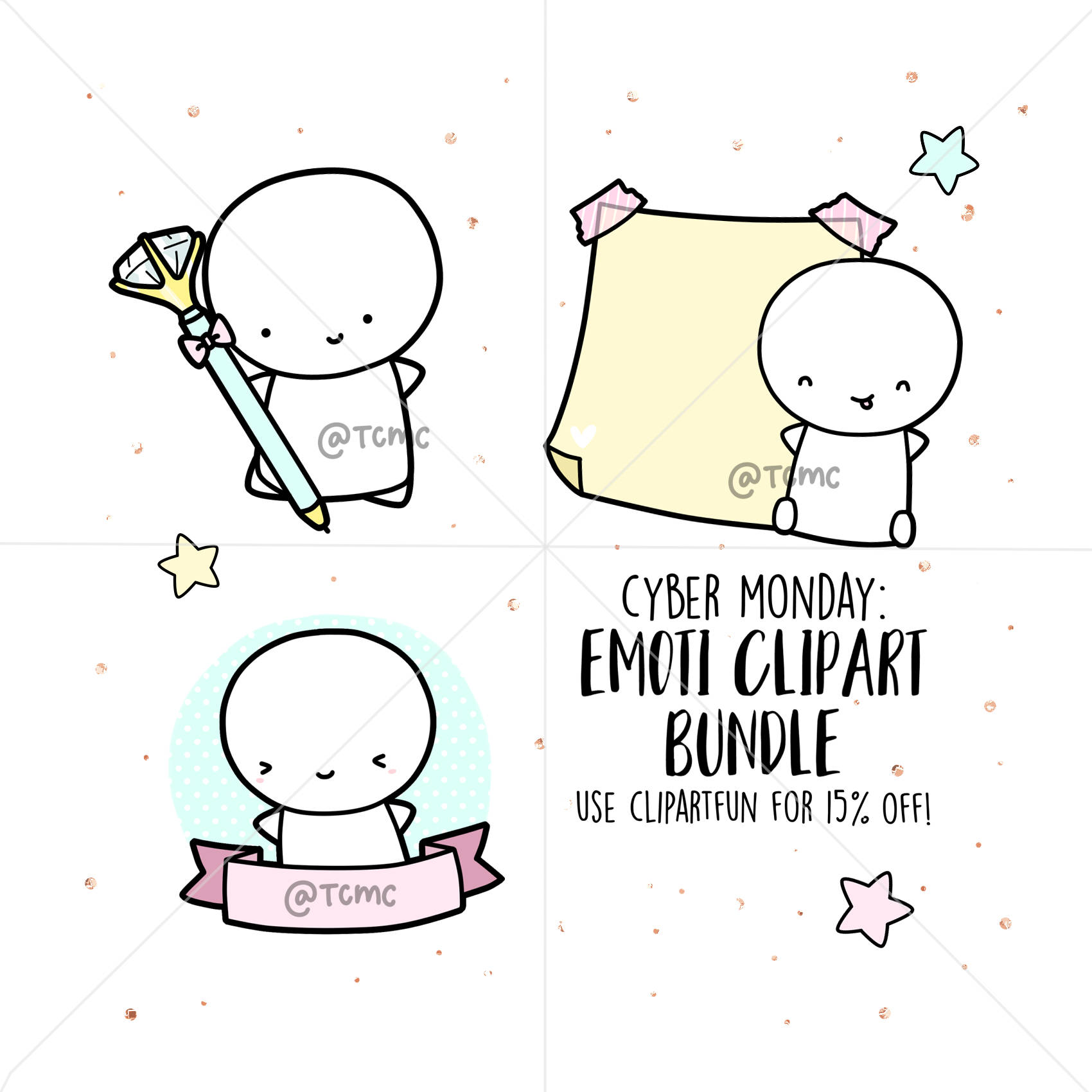 Emoti Digital Clipart Download - Hand drawn clipart PNG FILES