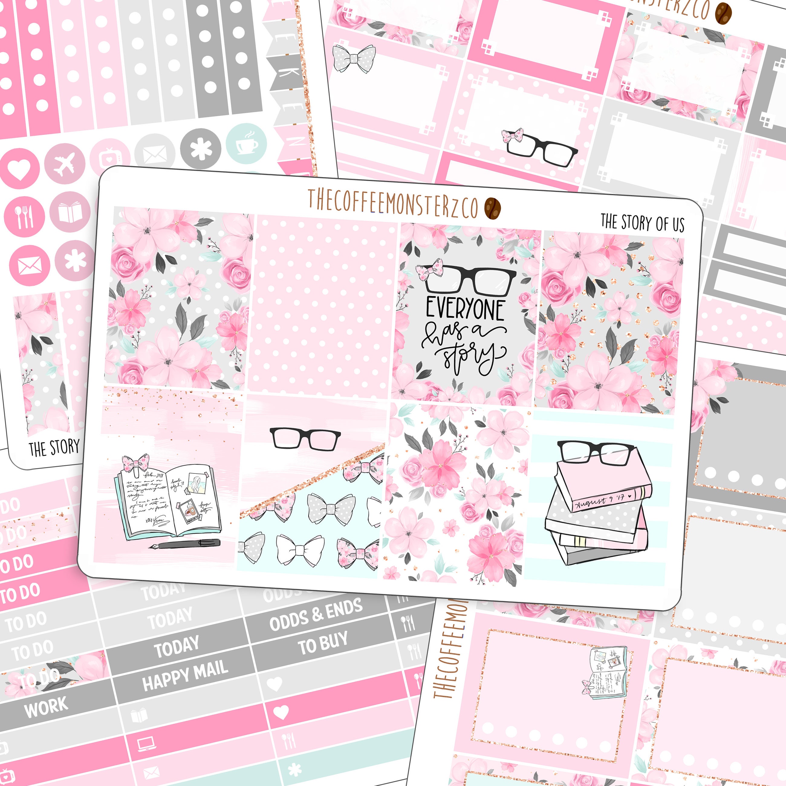 The Story of Us Vertical Kit | Hand Drawn Planner Sticker Kit, 1.5&qu…