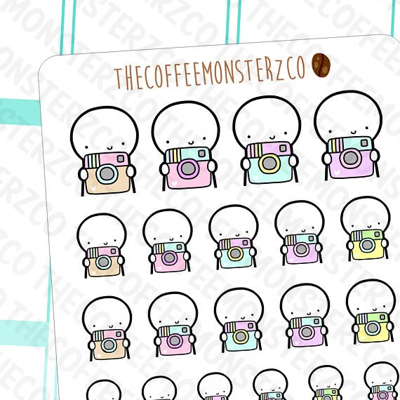 instagram icon emotis - hand drawn emoti stickers for your planner E1…
