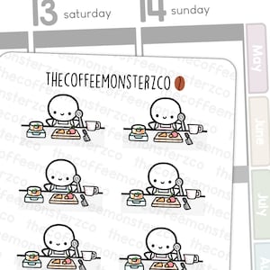 Meal Prep Counter Emotis | Hand Drawn Planner Stickers and Bullet Journal Emoti Stickers E211