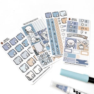 Midnights Hobonichi Weeks Kit | Hand Drawn Planner Stickers and Bullet Journal Emoti Stickers