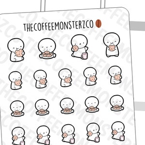 Chocolate Chip Cookie Emotis | Hand Drawn Emoti Planner and Bullet Journal Character Stickers  E447