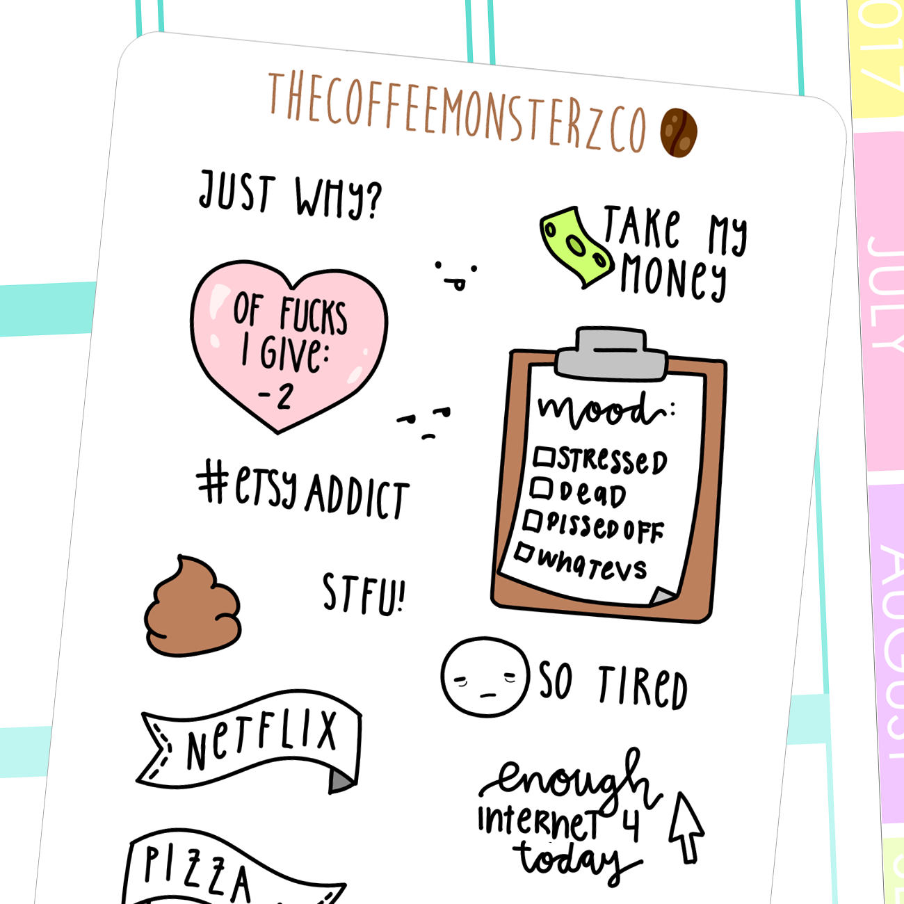 Relatable Life pt.3 - emti planner stickers C012
