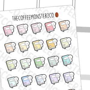 Book Doodle Emotis | Hand Drawn Planner Stickers and Bullet Journal Emoti Stickers E931