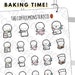 Baking Emotis | Hand Drawn Planner Stickers and Bullet Journal Emoti Stickers E090 