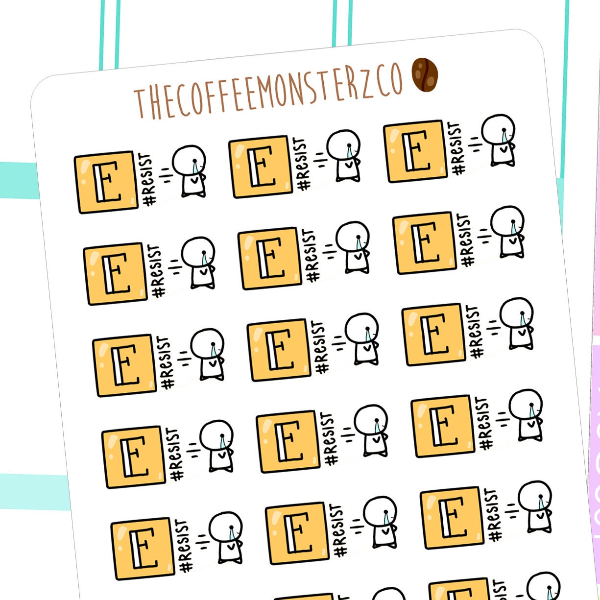 Etsy Resist Emotis - | Hand Drawn Planner Stickers and Bullet Journal…
