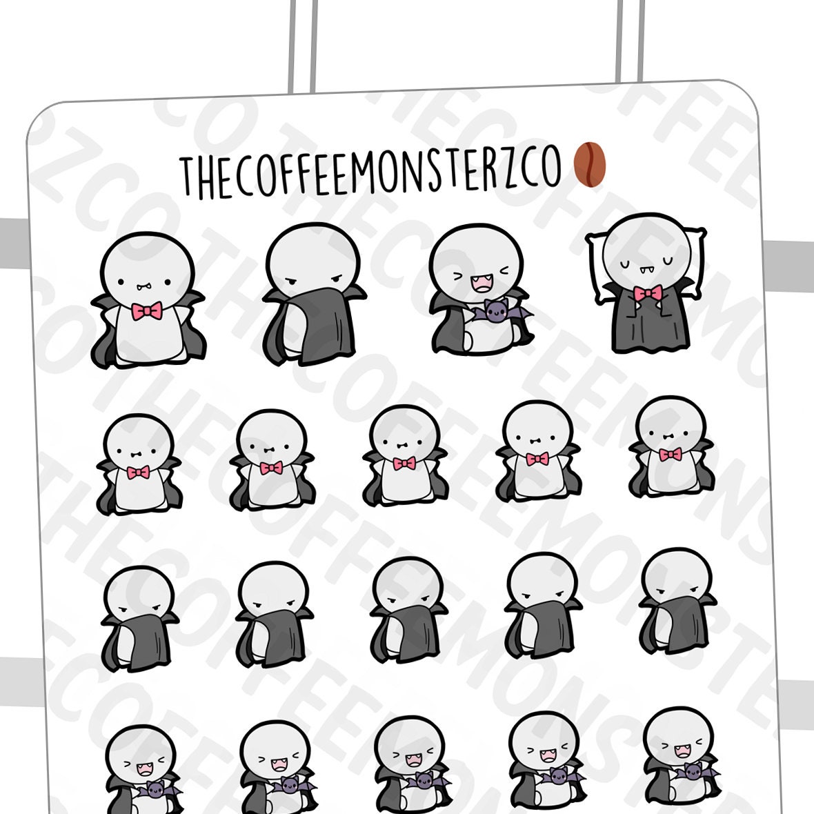 vampire emotis - | Hand Drawn Planner Stickers and Bullet Journal Emo…