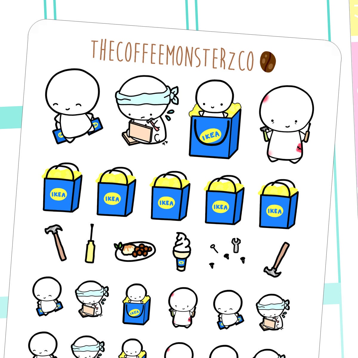 ikea emotis - | Hand Drawn Planner Stickers and Bullet Journal Emoti …