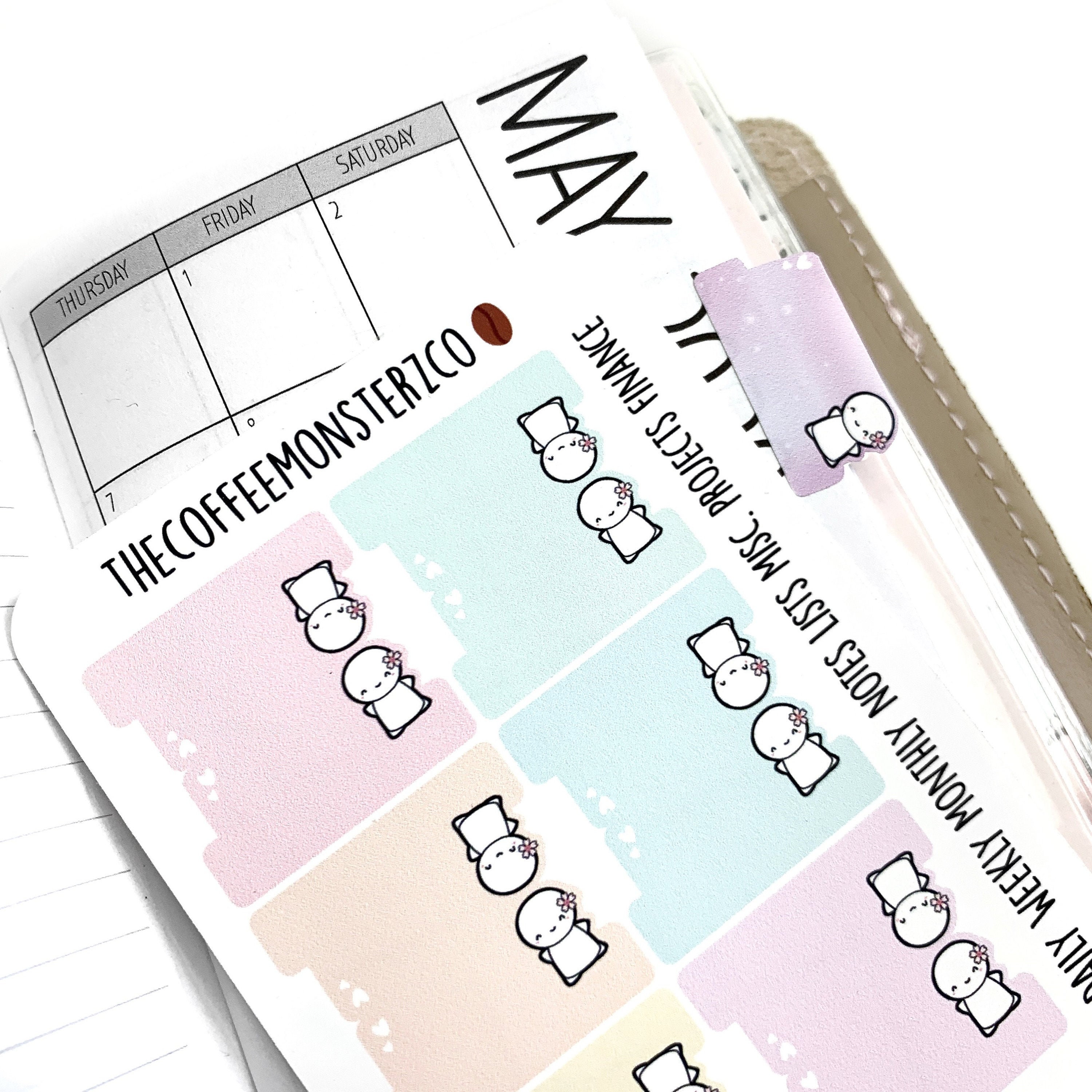Emoti Planner Tab Stickers | DIY Tabs for any planner setup! Bullet J…