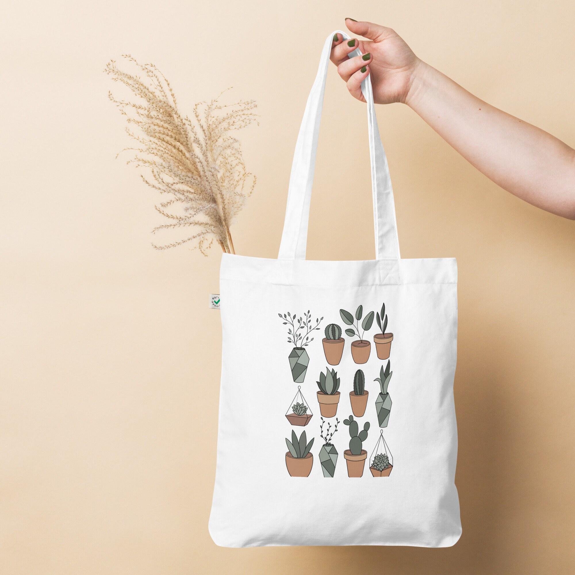 Plant Lover Tote Bag, Reusable Shopping Bag
