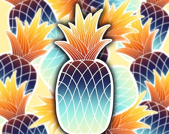 Ananas Vinyl Sticker, Laptop Aufkleber