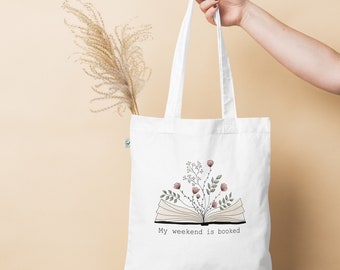 My Weekend is Booked Tote Bag, Reusable Shopping Bag