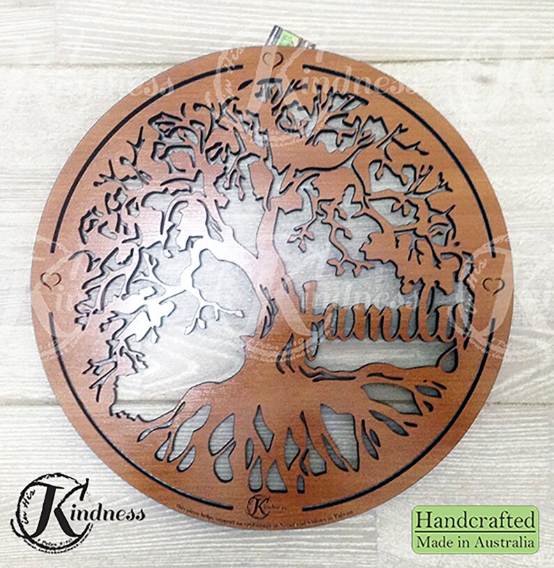 Wooden Wall Art FAMILY TREE 27cm inspirational gift home Etsy