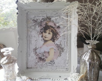 Cadre bouille d'ange shabby chic romantique