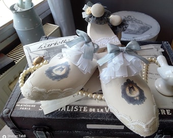 Embauchoirs " le chat aristocrate" romantique shabby chic