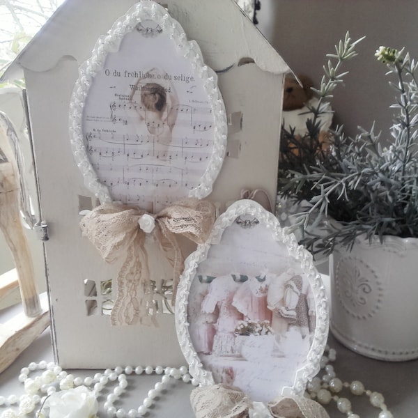 duo ornements shabby chic