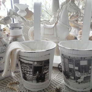 Pot à lait métal effet zinc esprit cottage décoratif