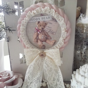 Médaille ourson teddy bear shabby chic image 3