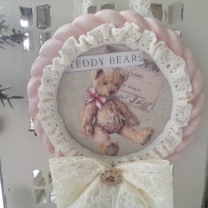 Médaille ourson teddy bear shabby chic image 2