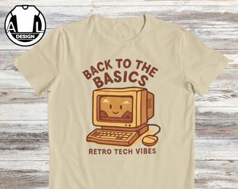 Camiseta humorística retrô tech: presente engraçado para programadores e codificadores