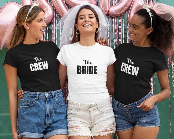 Bride & Crew Bachelorette Party T-Shirts: Modern Hen Party Shirts