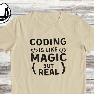 Coding is Like Magic, Funny Computer Shirt, Programmer Shirt, Coder ...