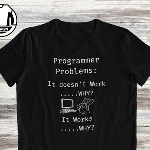 Programmeur problemen meme shirt, programmeur T-shirt, codeershirt, tech shirt, computershirt, cadeau voor coder, codeer meisjesshirt, codeert-shirt