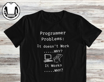 Programmer Problems Meme-shirt, grappig codeer-T-shirt