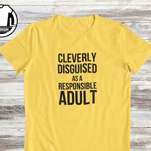 Responsible adult, funny t shirt, quote shirt, sarcastic gift, funny gift idea, adulting saying, sarcasm lover tshirt, hilarious apparel. zdjęcie 4