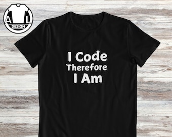 Camiseta "Codifico, luego existo": Divertida camiseta de programador y codificador