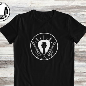 Acoustic guitar art print shirt for musician, guitar Teacher Tee, Music teacher shirt, guitar shirt, music gift tee, guitar player shirt