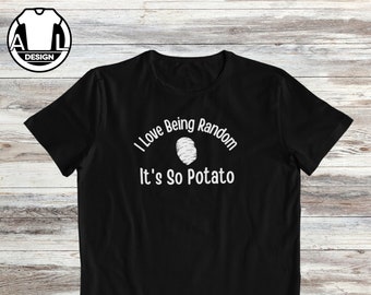 Sarcasm shirt, funny t shirt, funny shirts, hipster shirt, hipster clothing, funny saying shirt, potato print shirt.