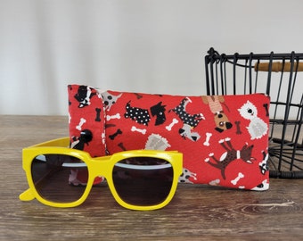 Dog Glasses Case - Red