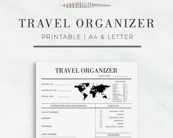 Travel Organizer Printable Journey Planner Travel Planner Trip Planner Vacation Organizer Travel Planning Vacation Planner Instant Download