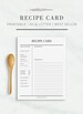 Recipe Card | Printable Recipe Cards | US Letter, Half Letter, A4 and A5 | Editable Recipe Binder Template | Editable Recipe Cards 