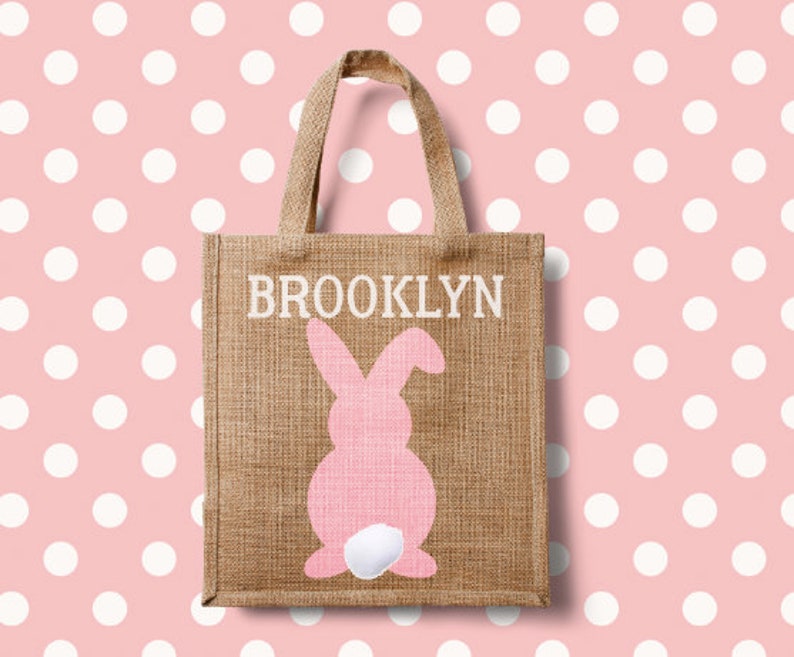 Personalized Easter Bags BurlapJute Small