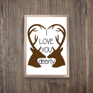 SVG (cut File) Love You Deerly - Etsy