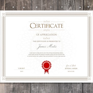 Editable Certificate Template Multipurpose Certificate Template Printable Certificate Template MS Word Template Photoshop Template image 1