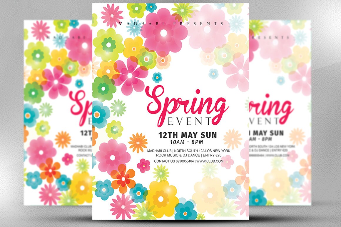 spring event flyer template spring festival flyer template spring templates