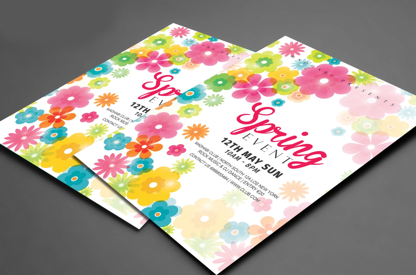 Spring Event Flyer Template, Spring Festival Flyer Template, Spring